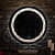 Hexa Round LED Mirror with Triple Color Light - front_view