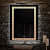 Hexa Designer Rectangular Mirror With Triple Lights - front_view