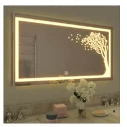 Hexa Premium Frameless Rectangular Led Bathroom Mirror - rear_view