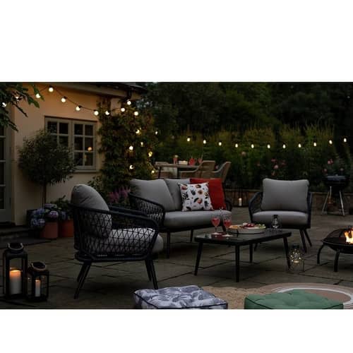 Loch Stylish Grey Rope Outdoor Furniture Set