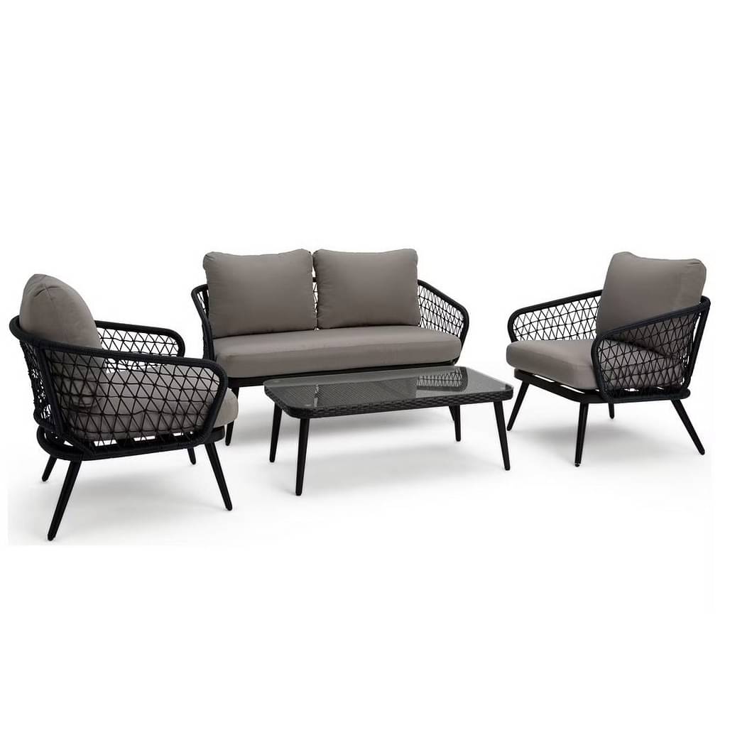 Loch Stylish Grey Rope Outdoor Furniture Set