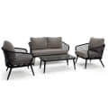 Loch Stylish Grey Rope Outdoor Furniture Set - front_view