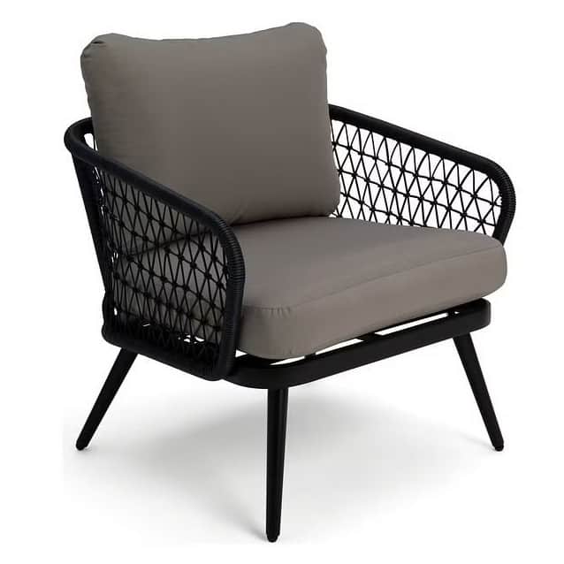 Loch Stylish Grey Rope Outdoor Furniture Set - left_view