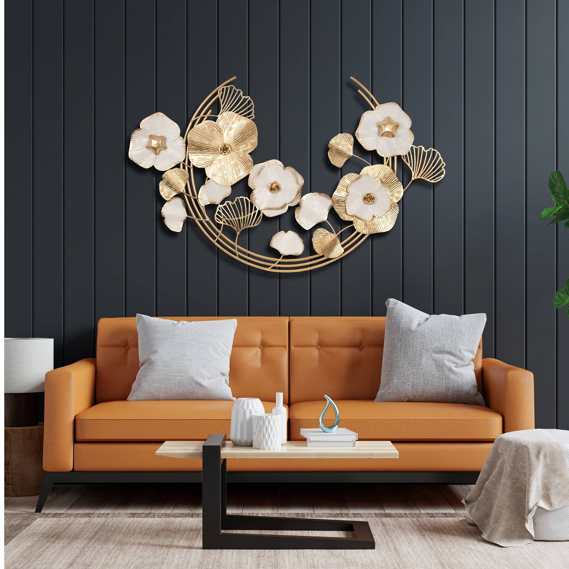 Strasbourg Handpainted Floral Metal Wall Art