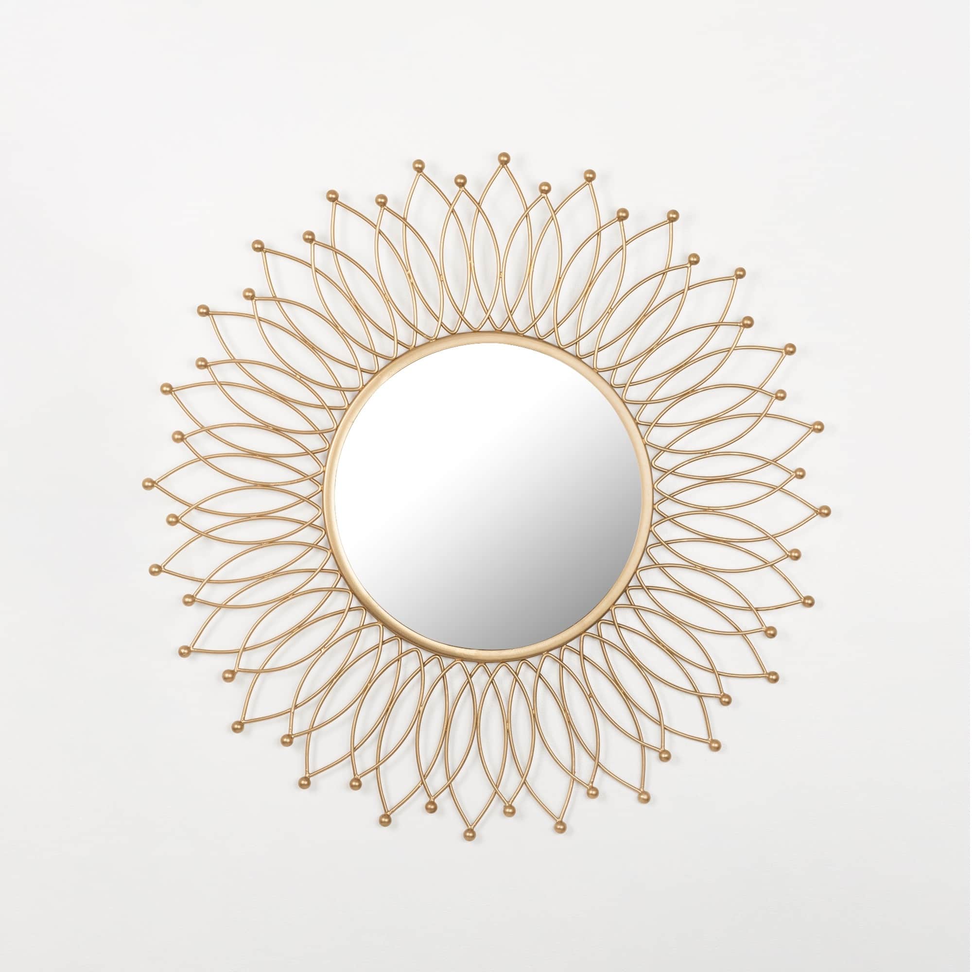 Kirby Metal Classic Wall Mirror in Gold - rear_view