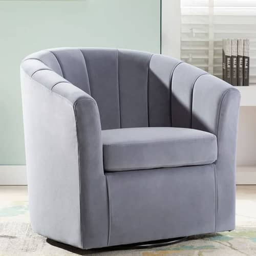 Barren Upholstered Swivel Barrel Chair