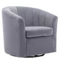Barren Upholstered Swivel Barrel Chair - front_view
