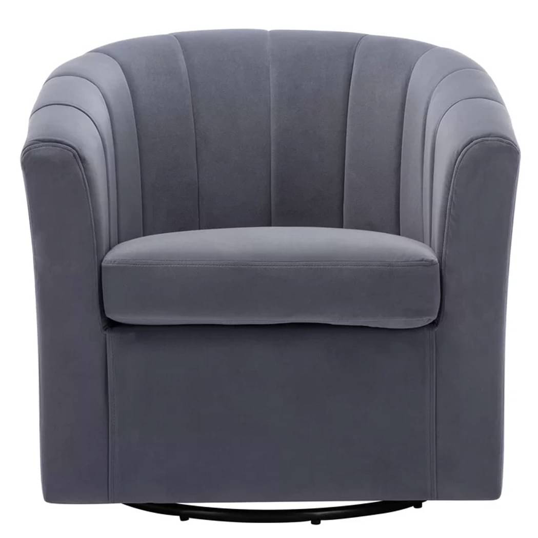 Barren Upholstered Swivel Barrel Chair