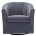 Barren Upholstered Swivel Barrel Chair - top_view