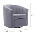 Barren Upholstered Swivel Barrel Chair - left_view