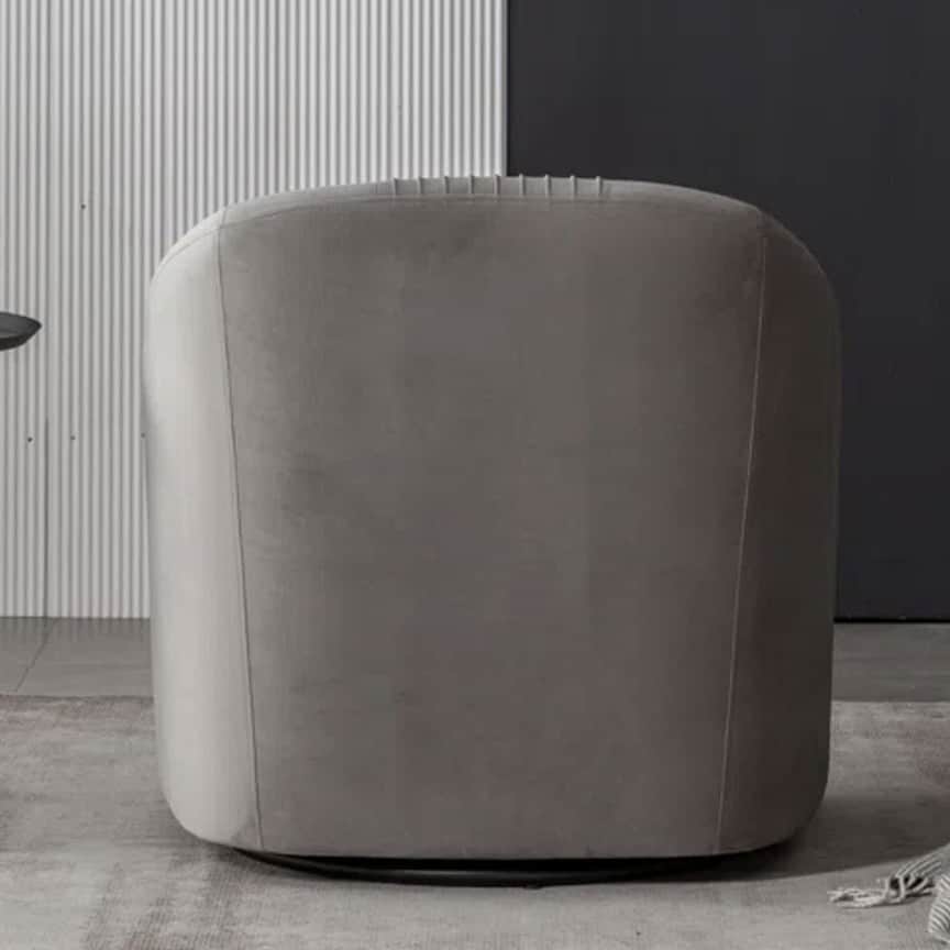 Hassam Upholstered Swivel Barrel Chair - rear_view