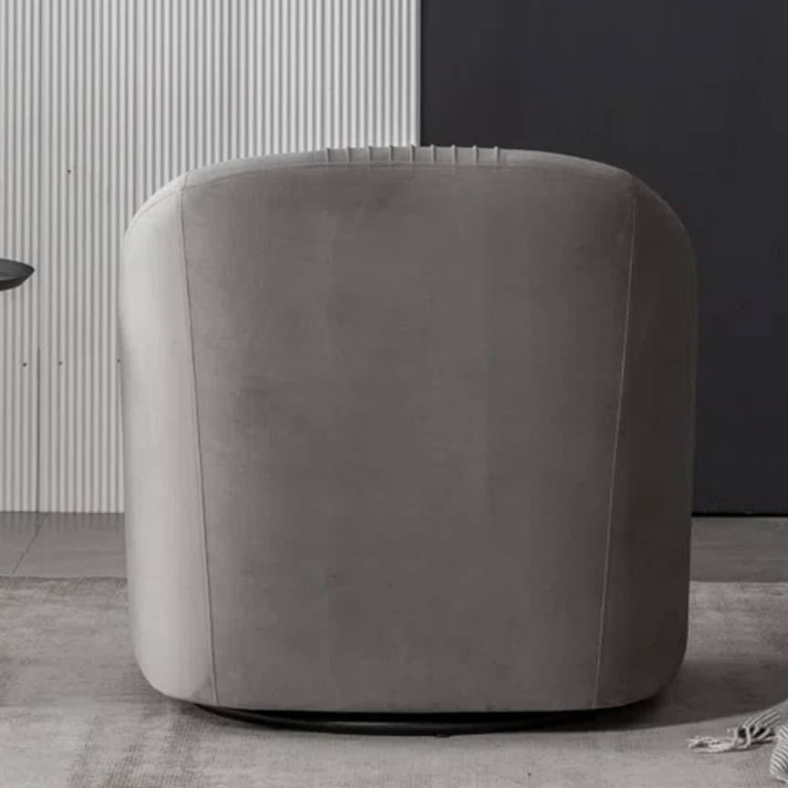 Hassam Upholstered Swivel Barrel Chair