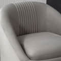 Hassam Upholstered Swivel Barrel Chair - left_view
