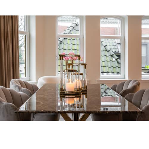 Zoetrope Luxurious Rectangular Marble Top Table