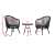 Argo Outdoor Chair And Table Set - rear_view