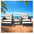 5 Piece Patio Wicker Furniture with Ottoman - photo