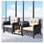5 Piece Patio Wicker Furniture with Ottoman - front_view