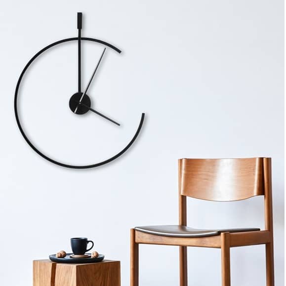 Morco Black Metallic Wall Clock