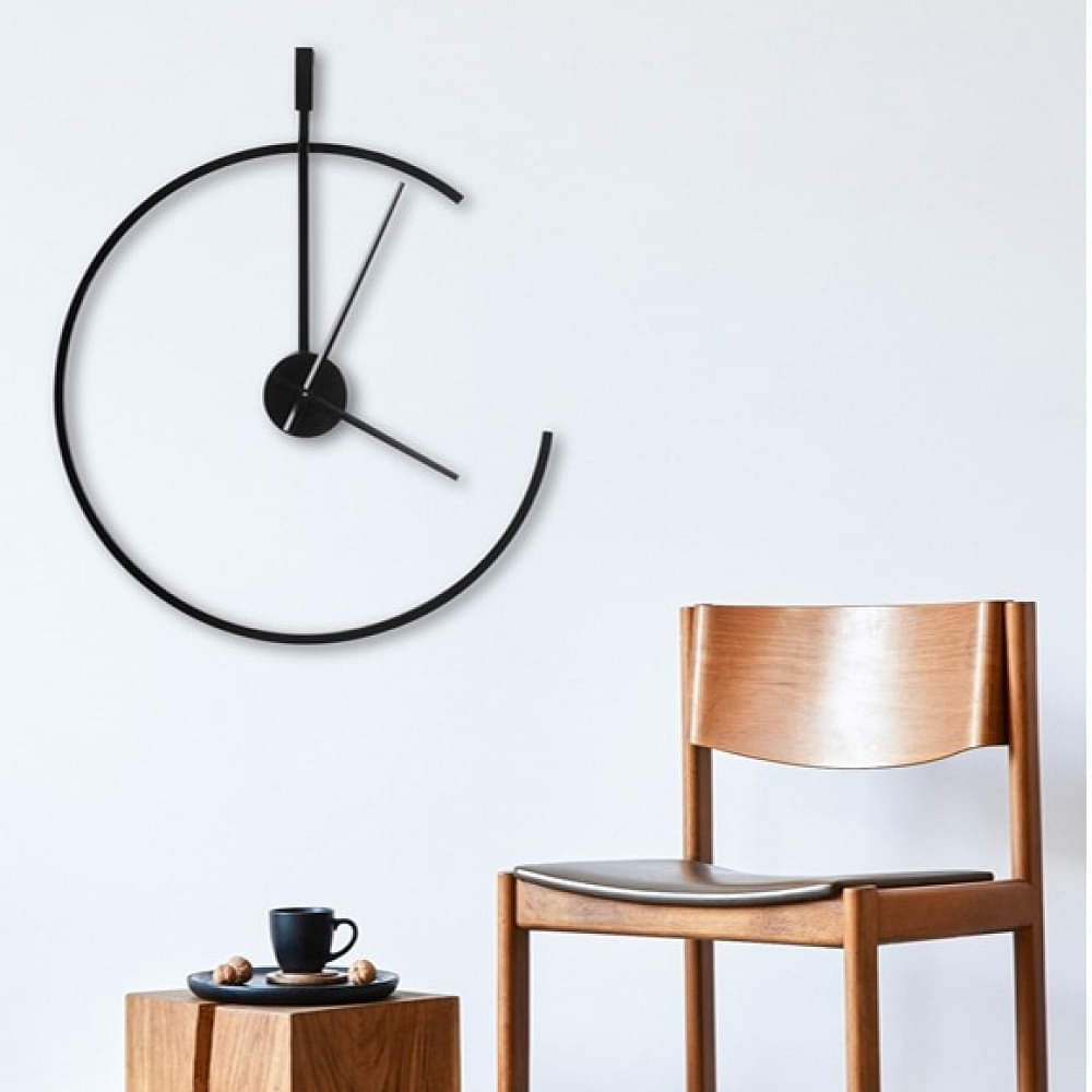 Morco Black Metallic Wall Clock - photo