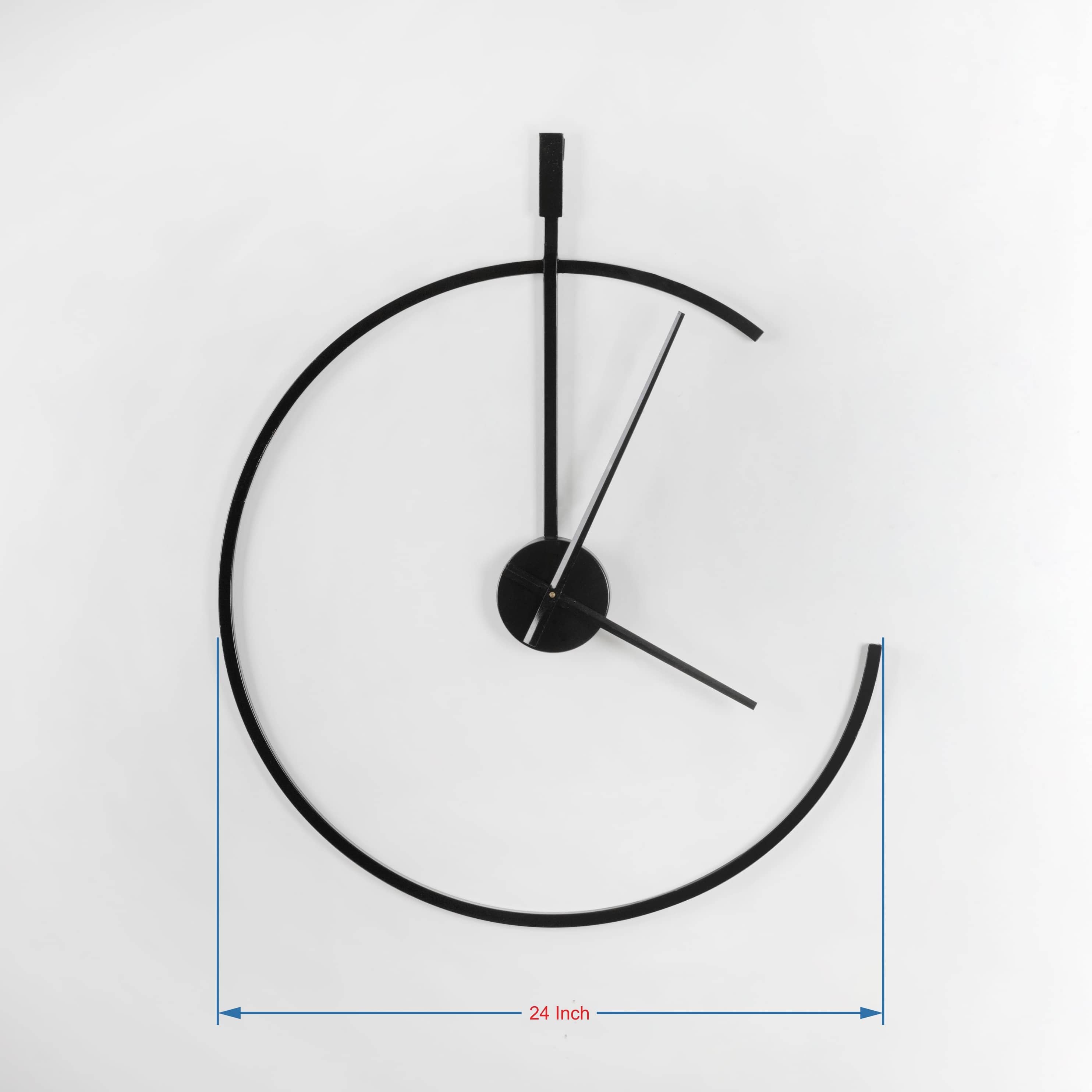 Morco Black Metallic Wall Clock
