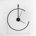 Morco Black Metallic Wall Clock - top_view
