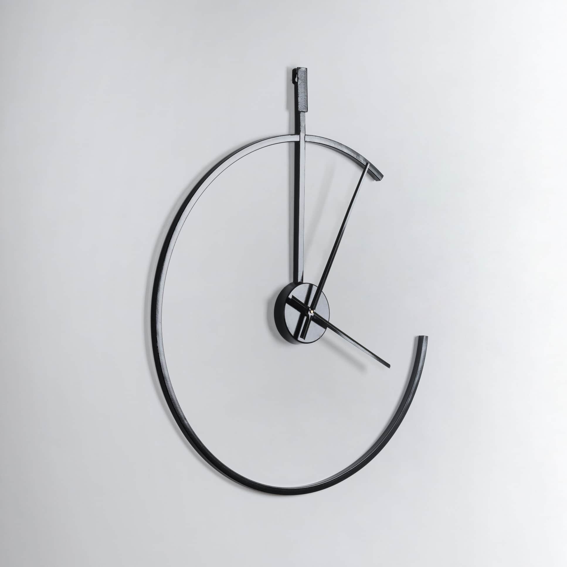 Morco Black Metallic Wall Clock - rear_view