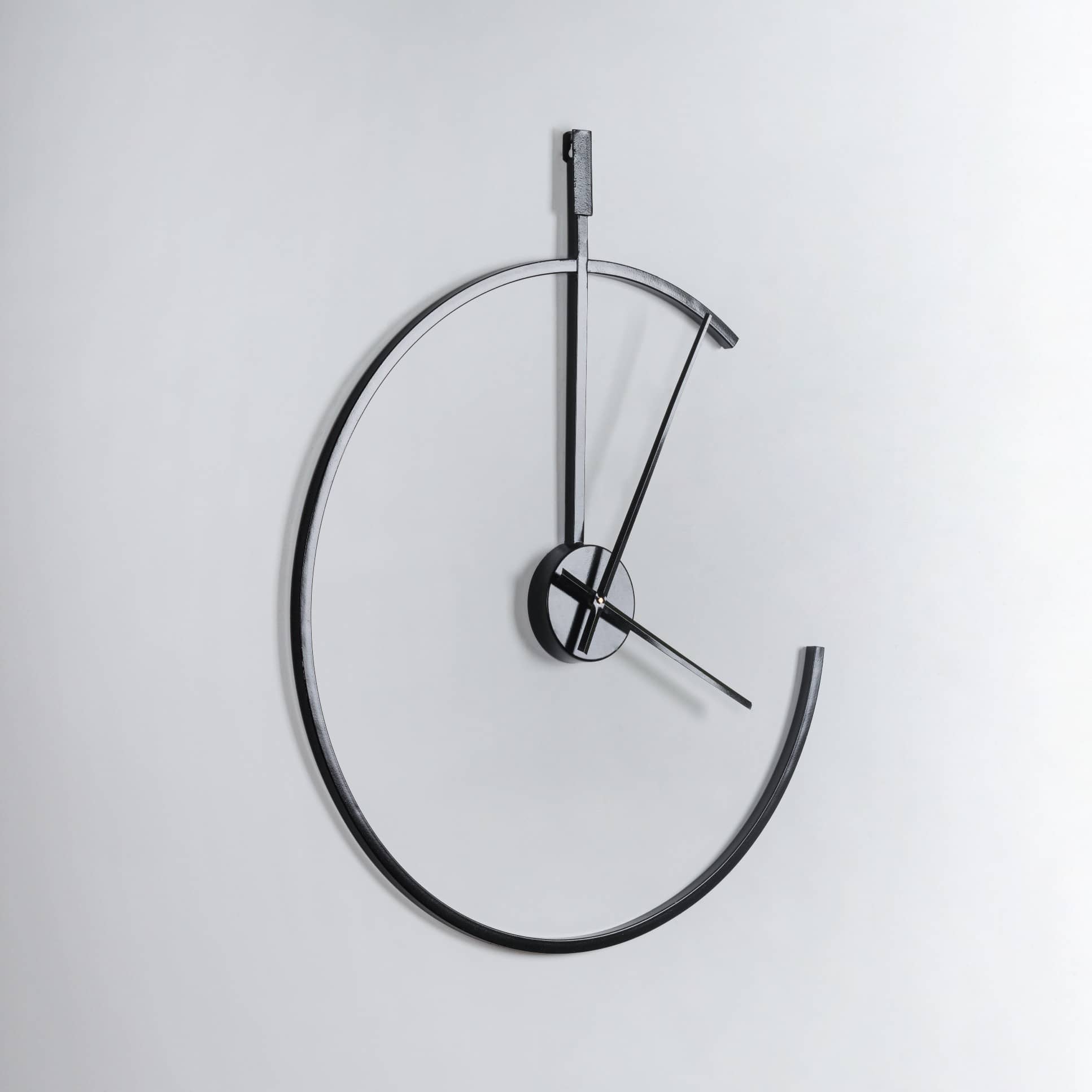 Morco Black Metallic Wall Clock