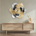 Morco Black & Golden Flower Wall Clock - photo