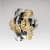 Morco Black & Golden Flower Wall Clock - front_view