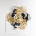 Morco Black & Golden Flower Wall Clock - top_view