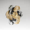 Morco Black & Golden Flower Wall Clock - rear_view