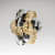 Morco Black & Golden Flower Wall Clock - rear_view