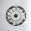 Morco Gold & Black Round Wall Clock - left_view