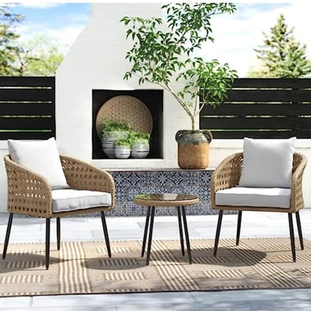 Argo 2 Seated Chair With Table And Cushion Set - photo