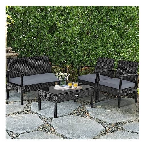 Argo Black Sofa Chair (Set of 4 Pcs)
