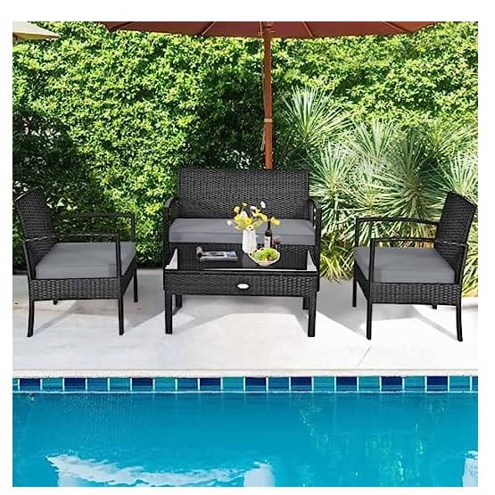 Argo Black Sofa Chair (Set of 4 Pcs)