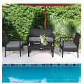 Argo Black Sofa Chair (Set of 4 Pcs) - front_view