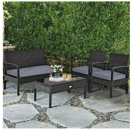 Argo Black Sofa Chair (Set of 4 Pcs) - top_view