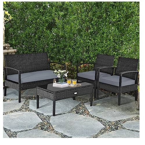 Argo Black Sofa Chair (Set of 4 Pcs)