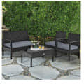 Argo Black Sofa Chair (Set of 4 Pcs) - top_view