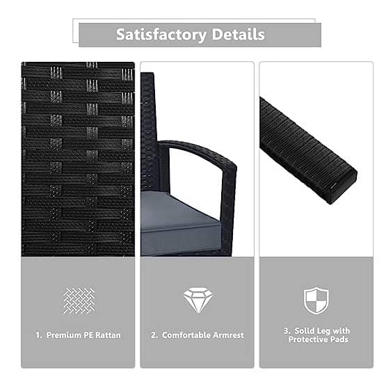 Argo Black Sofa Chair (Set of 4 Pcs)