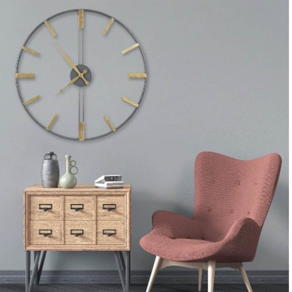 Orleans Vintage Round Wall Clock - photo