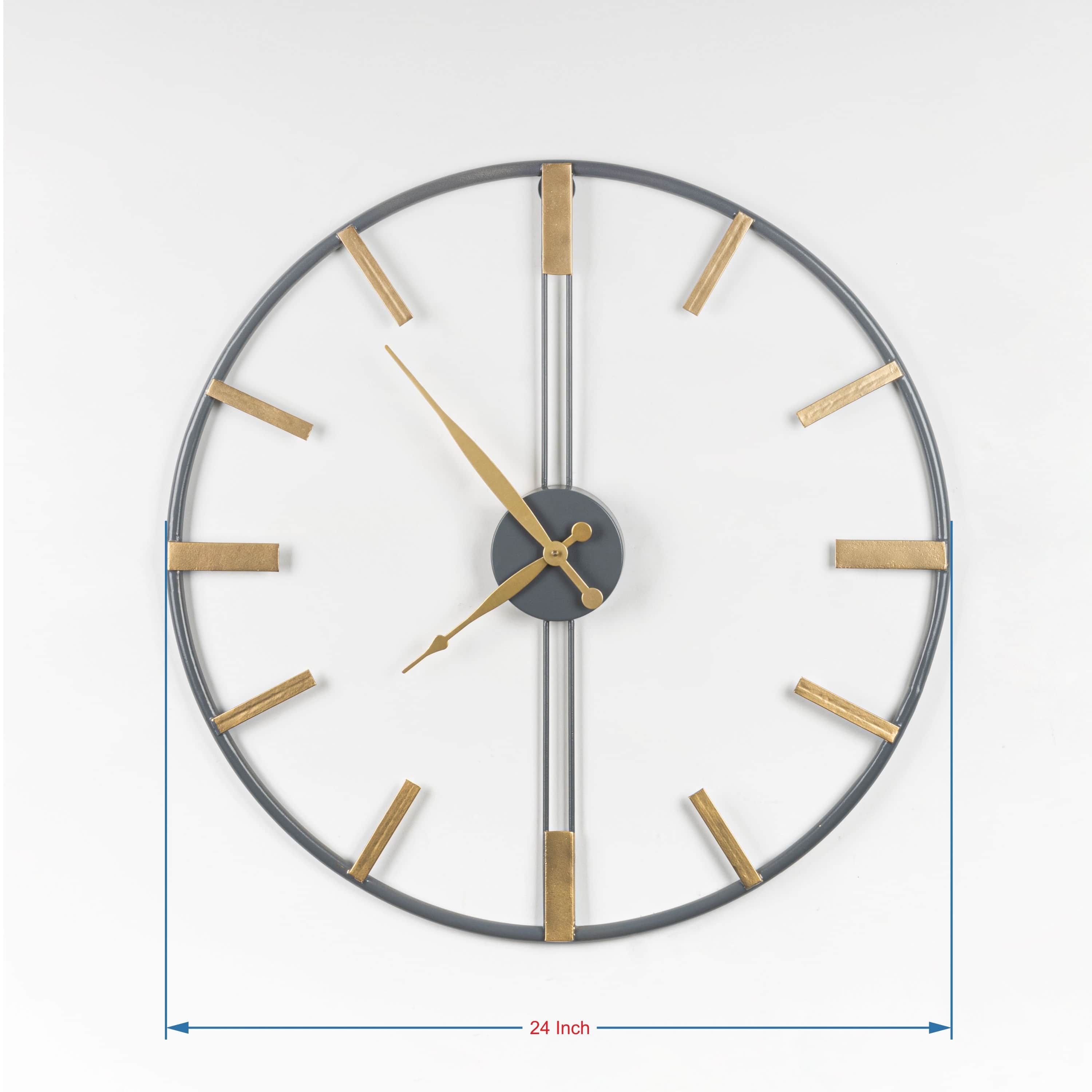 Orleans Vintage Round Wall Clock - top_view