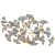 White Iron Jingo Leaf Metal Wall Art - rear_view