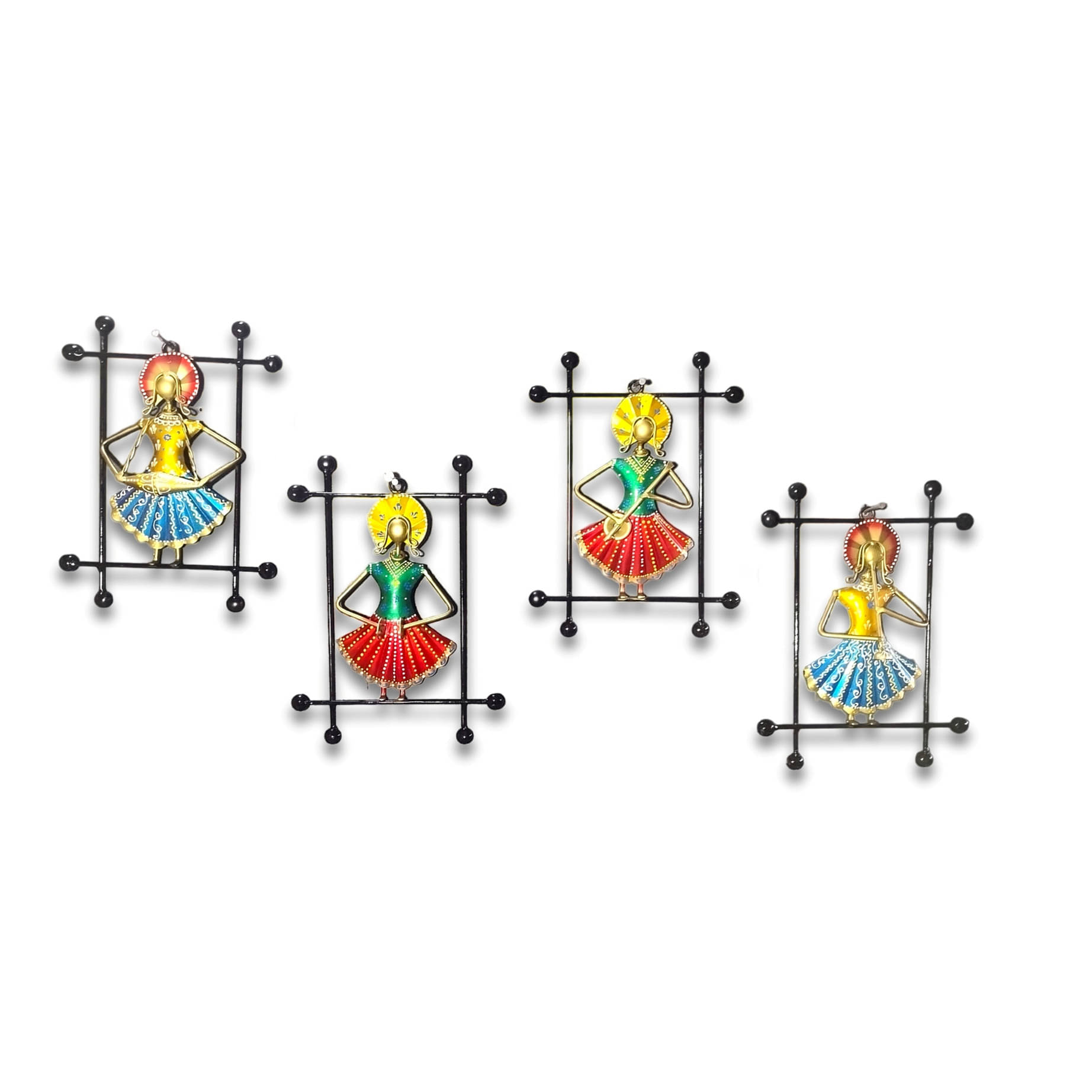 Iron Decorative Doll Muscians Frame Wall Art
