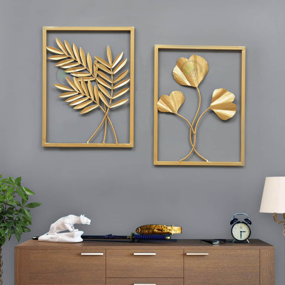 Golden Leaf Metal Frame (Set Of 2) - photo