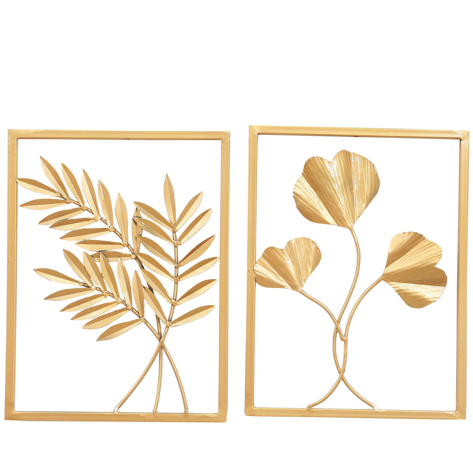 Golden Leaf Metal Frame (Set Of 2)