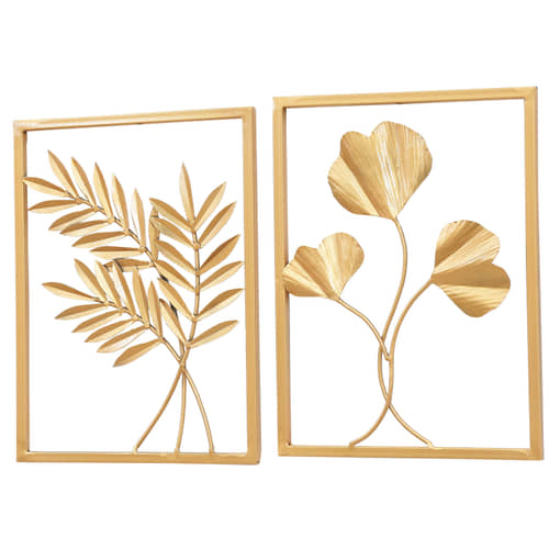 Golden Leaf Metal Frame (Set Of 2)