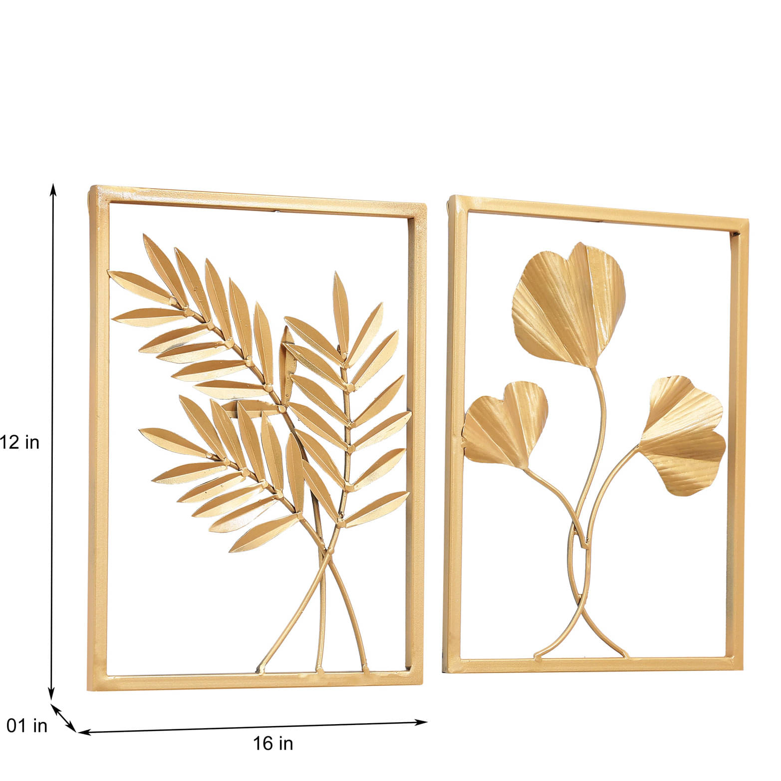Golden Leaf Metal Frame (Set Of 2)
