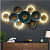 Circle Design Metal Wall Art With LED - photo